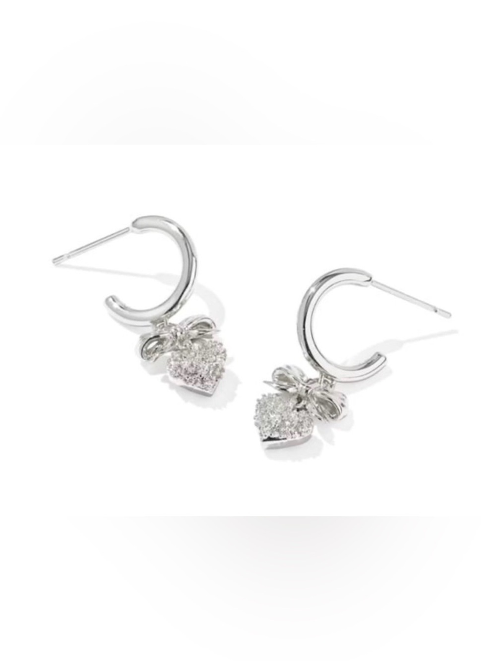 Kendra Scott Belle Cubic Zirconia Bow Huggie Hoop Earrings